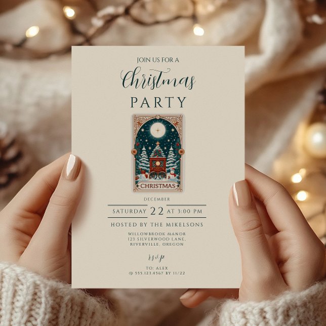Invitation Noël Tarot Vintage (Créateur téléchargé)