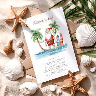 Invitation Noël tropical amusant en juillet