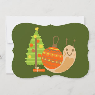 Invitation Noël tropical july escargot été xmas