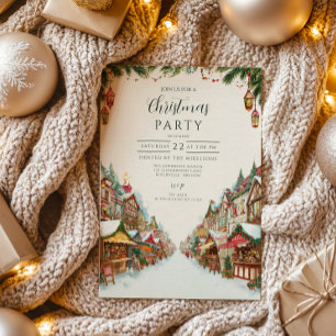 Invitation Noël Villageois Traditionnel