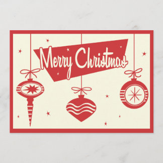 Invitation Noël vintage ornemente l'invitation de partie