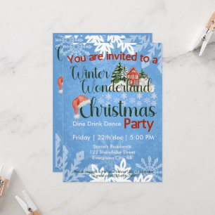 Invitation Noël Winter Wonderland Corporate Party