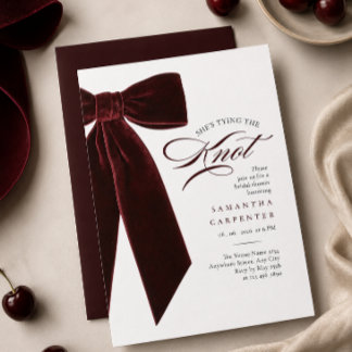 Invitation nœud bourguignon Elle noue le nœud enterrement de
