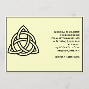 Invitation Noeud celtique en partie ene ivoire noire et