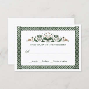 Invitation noeud celtique Floral moderne Mariage irlandais