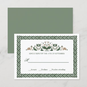 Invitation noeud celtique   Floral moderne Mariage irlandais