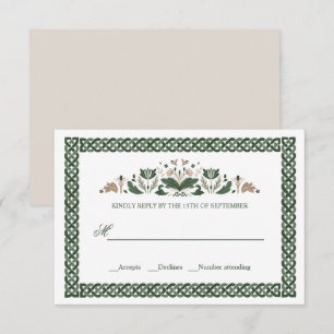 Invitation noeud celtique   Floral moderne Mariage irlandais