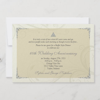 Invitation Nœud d'amour celtique Diamant Anniversaire de Mari