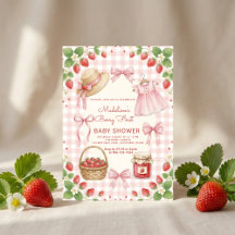 Noeud de fraise Baby Shower Première Baie Douce