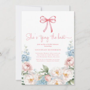 Invitation Noeud papillon floral mariage