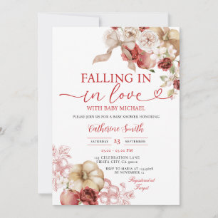 Invitation Nœud Papillon Tomber en Amour Baby Shower Apple Ro