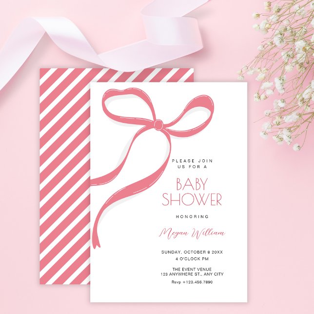Invitation Nœud rose  (Créateur téléchargé)