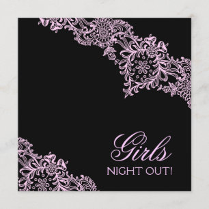 Invitation Noir 311 rose directement lacé