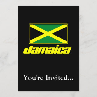 Invitation Noir avec le drapeau jamaïcain