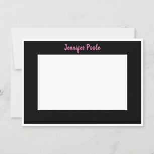 Invitation Noir, blanc et rose personnalisés classiques