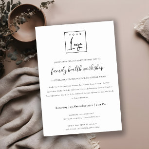 INVITATION NOIR & BLANC KRAFT VOTRE ATELIER DE LOGO GALA