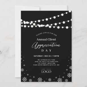 Invitation Noir & Blanc   Logo de la partie d'appréciation du