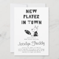 Noir & Blanc Nouveau Joueur En Ville Baby shower G