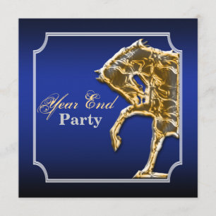 Invitation Noir bleu de partie de cheval d'exposition équine