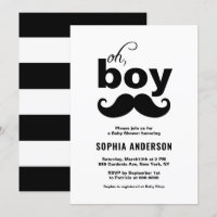 Noir classique C'est un Baby shower de moustache g