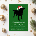 Invitation Noir de Noël Chien du Laboratoire portant le Casqu<br><div class="desc">Cet adorable chien du Black Lab de Noël porte un Casquette santa Claus - tellement amusant pour les fêtes et ne manquera pas d'apporter un sourire au visage de tout le monde - surtout les amoureux de les chiens ! Personnalisez avec votre texte personnalisé et votre couleur arrière - plan...</div>