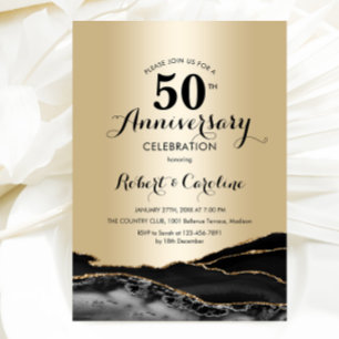 Invitation Noir d'or 50e anniversaire