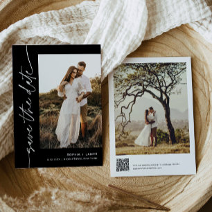 Invitation NOIR Enregistrer La Date