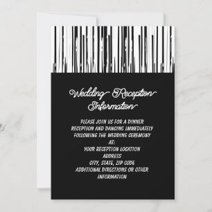 Invitation Noir et blanc Grille moderne Élégant minimaliste