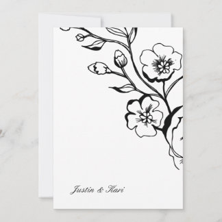 Invitation Noir et blanc luxuriant 311