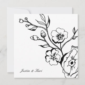 Invitation Noir et blanc luxuriant 311