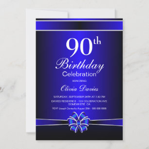 Invitation Noir et Bleu 90e anniversaire