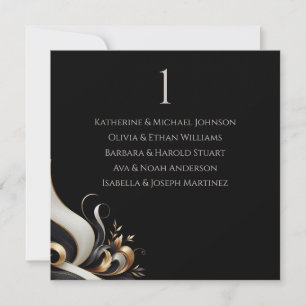 Invitation Noir et or élégant moderne
