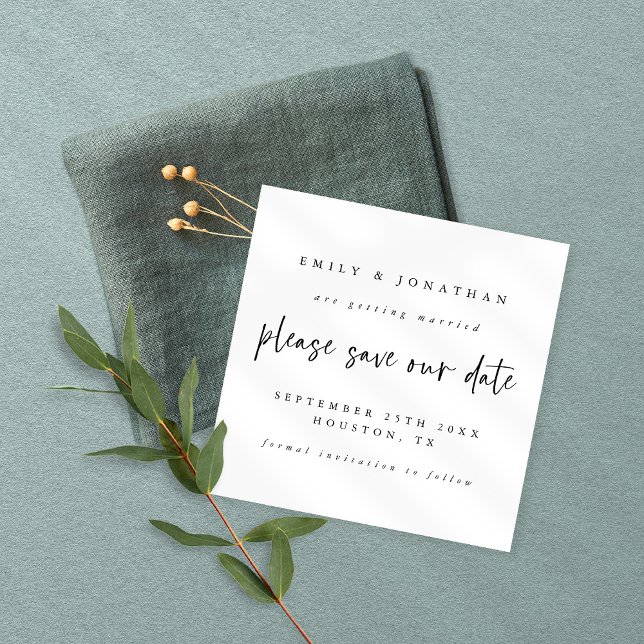 Invitation Noir moderne Blanc n'importe quelle couleur Mariag (Créateur téléchargé)