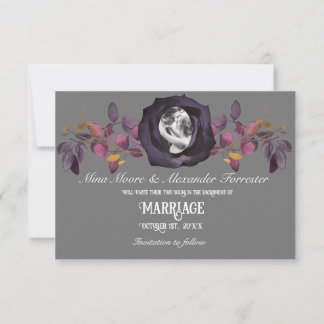 Invitation Noir Noir Noir Noir Noir Photo Sauver Notre Date