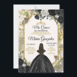 Invitation Noir & Or Mexicain Charra Mis XV Papillon Anos<br><div class="desc">Black & Gold Mexicaine Charra Mis XV Papillon Anos. Quinceañera noire.</div>