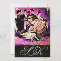 NOIR ROSE VIOLET BICYCLETTE MARIAGE DAMAS INITIALE