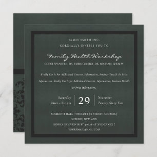 INVITATION NOIR VELVET NOIR DAMASK CLASSIQUE ATELIER