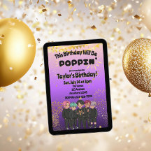 Noir Violet Or Garçons KPOP Poppin' Anniversaire