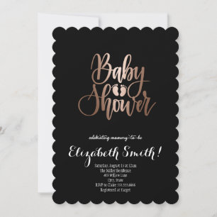Invitation noire, Baby shower