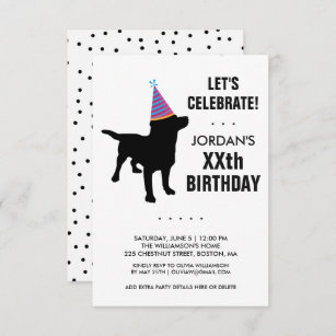 Fetes Occasions Speciales 50 Drole Animales Invitation Cartes Invitations Anniversaire Chien Chaque Age Cartes De Voeux Papeterie