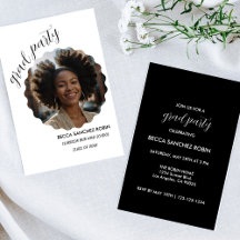 Invitation noire et blanche de la promotion 2025 n