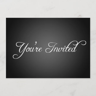 Invitation noire moderne de partie