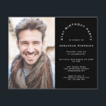 Invitation noire pour l'anniversaire des 21 ans de<br><div class="desc">Une alternative BUDGETAIRE offrant un bon rapport qualité-prix dans un format plus petit de 4, 5 x 5, 6 pouces, avec une finition semi-brillante et un grammage de 110 livres, similaire à l'épaisseur d'une carte postale (mais ne convient pas comme carte postale). Veuillez noter qu'il y a UNE invitation par...</div>