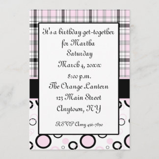 Invitation noire rose