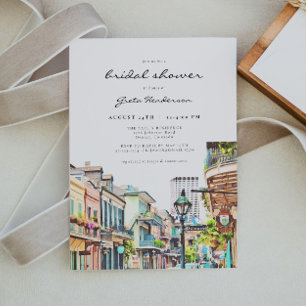 Invitation NOLA   Nouvelle-Orléans Mardi Gras Fête des mariée