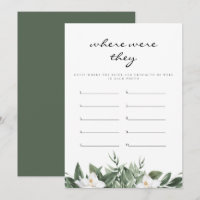 NOLA Où Étaient-Ils Fête des mariées Game Card