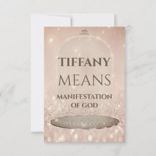 Invitation Nom bleu signifiant Parties scintillant Rose doux