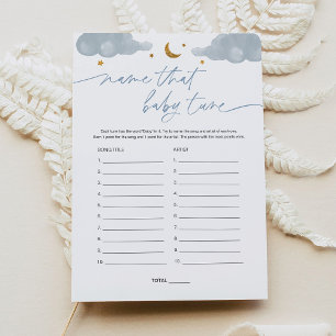 Invitation Nom Ce Bébé Tune Twinkle Star Baby shower Jeu