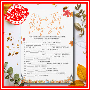 Invitation NOM DE CETTE CHANSON DE BÉBÉ Jeu de Baby Shower CI