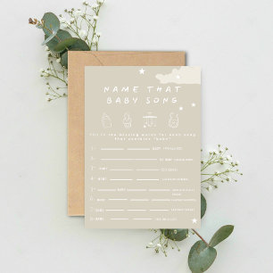 Invitation Nom de cette chanson de bébé Rustic minimum baby s